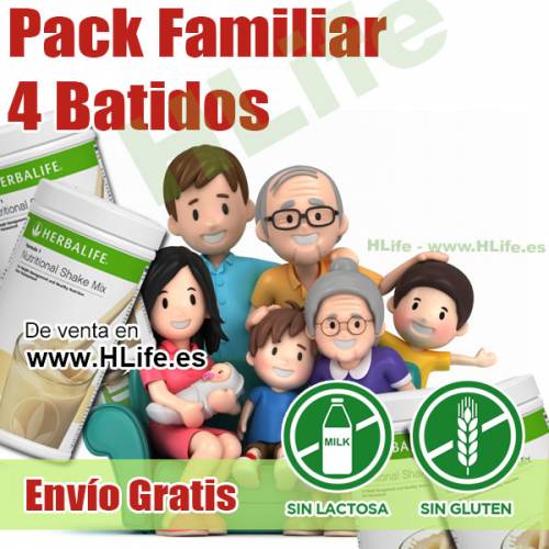 Pack Familiar Herbalife 4 batidos (550gr. ud.)